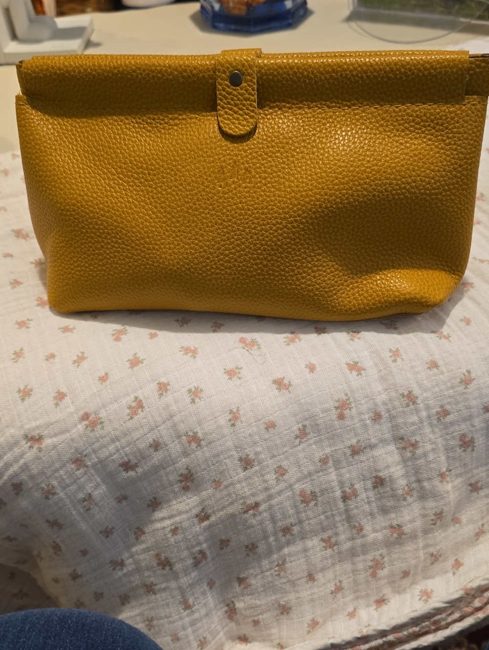 BNNU PLG Famed Framed Pouch in Pebbled Yellow (Sunshine?)
